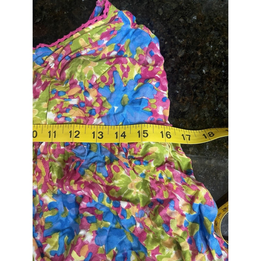 Natural Life Gigi Mini Dress Size M Scalloped Floral Boho Cottage Vacation Beach - Picture 10 of 10
